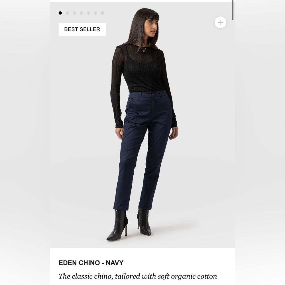 Saint + Sofia blue “work” pants new with tags